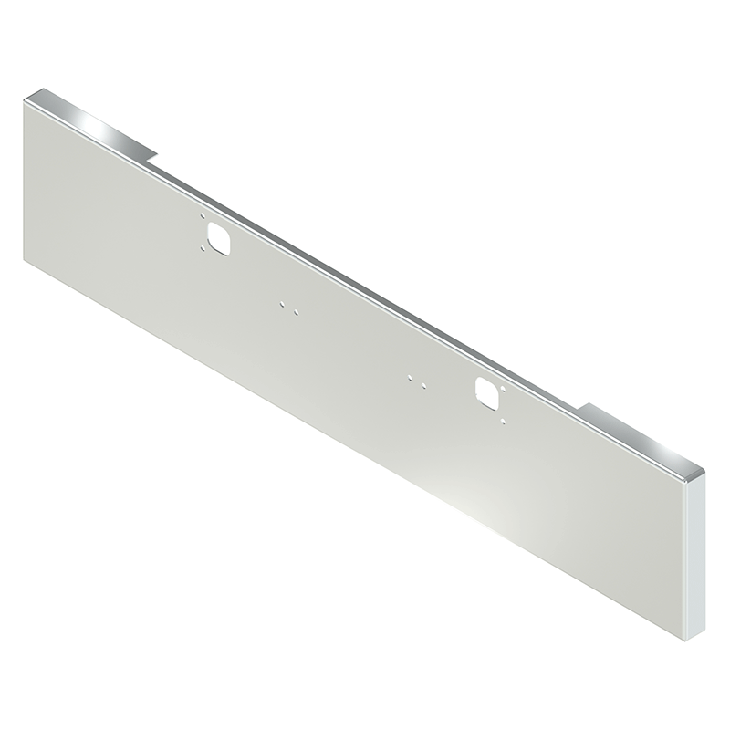 E-FD-0010-51 20'' A MODEL BOXED BUMPER W/TOW & BOLT HOLES(1967-1981) bumper Light Gray