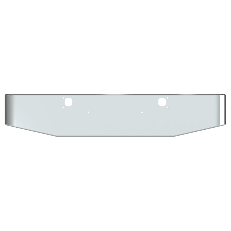 E-FE-0010-03 18'' KW TAPERED TO 13'' BUMPER W/TOW & BOLT HOLES Kenworth bumper Light Gray