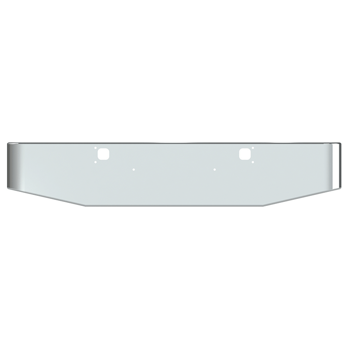 Light Gray E-FE-0010-03 18'' KW TAPERED TO 13'' BUMPER W/TOW & BOLT HOLES Kenworth bumper