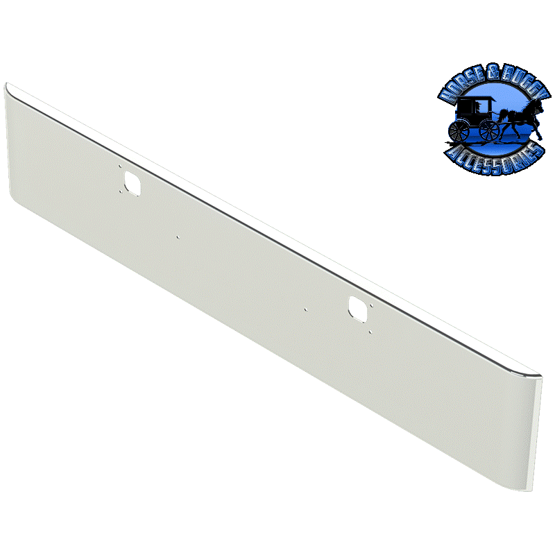 #FE-0010-06 KENWORTH W900B, W900L 18" TEXAS SQUARE WITH (OEM ROLLED ENDS) bumper Light Gray