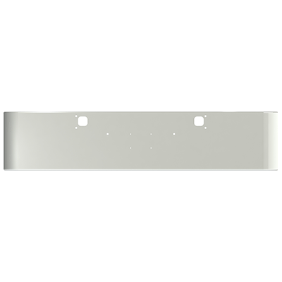 E-FE-0010-41-L01 20'' KW W900 BUMPER W/LICENSE PLATE HOLES AT BOTTOM CENTER Kenworth bumper Gray