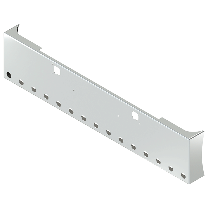 E-FE-0010-57-R15 20'' KW AMERICAN EAGLE BUMPER W/15 2'' HOLES & W/BOLT & TOW HOLES Kenworth bumper Light Gray