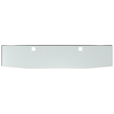 E-FE-0010-742T 20'' TAPERED TO 18'' BOXED END BUMPER Kenworth bumper Light Gray