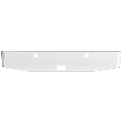 FE-0210-020 KENWORTH W900B, W900L 16" TAPER ROLLED END BUMPER CHROME WITH BOLT HOLES, STEP HOLE, TOW PIN HOLES LIGHT DUTY BUMPER Lavender