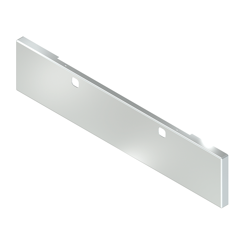 E-FE-XX10-51-UST 20'' KW BLIND MOUNT BOXED BUMPER W/TOW ONLY Kenworth bumper Light Gray