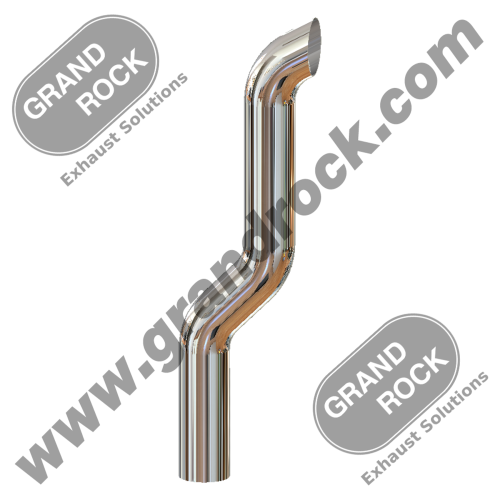 FEC-5KC  STACK DUMP,5"3-BEND OD/MITER CHR