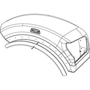 Peterbilt 389/379 Front Stainless Steel Fender Extension Trim mold #rw160-389 Light Gray