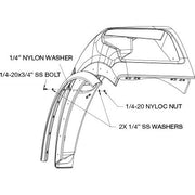 Peterbilt 389/379 Front Stainless Steel Fender Extension Trim mold #rw160-389 Gray