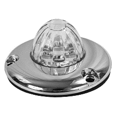 Legendary 1-1/2 Inch Watermelon Light W/ Flat Bezel- Amber LED / Clear Glass Lens 11002CA-3 watermelon sealed led Gray