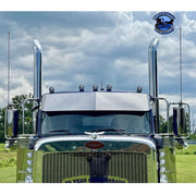 Rollin Low (14" Straight) Visor (Kenworth T680, T880, W990) (Peterbilt 567, 579, 589)  #3005 PETERBILT VISOR Dark Gray