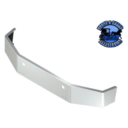 #FG-0100-17 18'' KW T800 (Closed end) BUMPER W/ BOLT & TOW HOLE (1986-2003) Light Gray