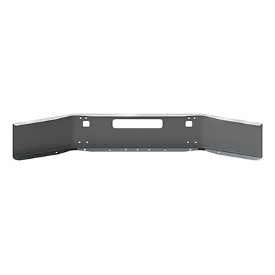 E-FG-0101-25 14'' KW T800 BUMPER W/7'' BREAK BACK OPEN END W/BOLT / TOW / STEP HOLES Kenworth bumper Dim Gray