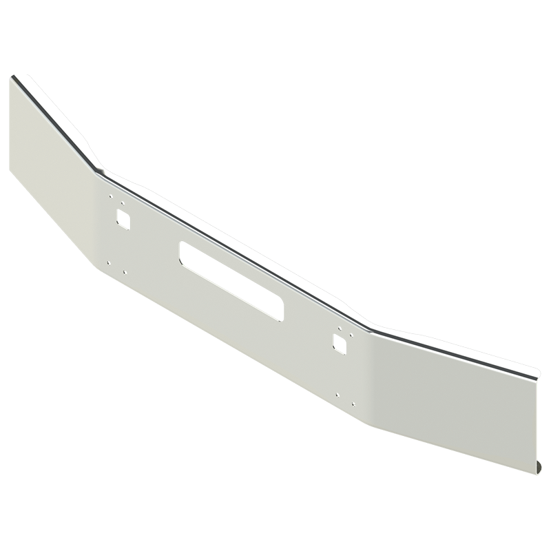 E-FG-0101-25 14'' KW T800 BUMPER W/7'' BREAK BACK OPEN END W/BOLT / TOW / STEP HOLES Kenworth bumper Light Gray