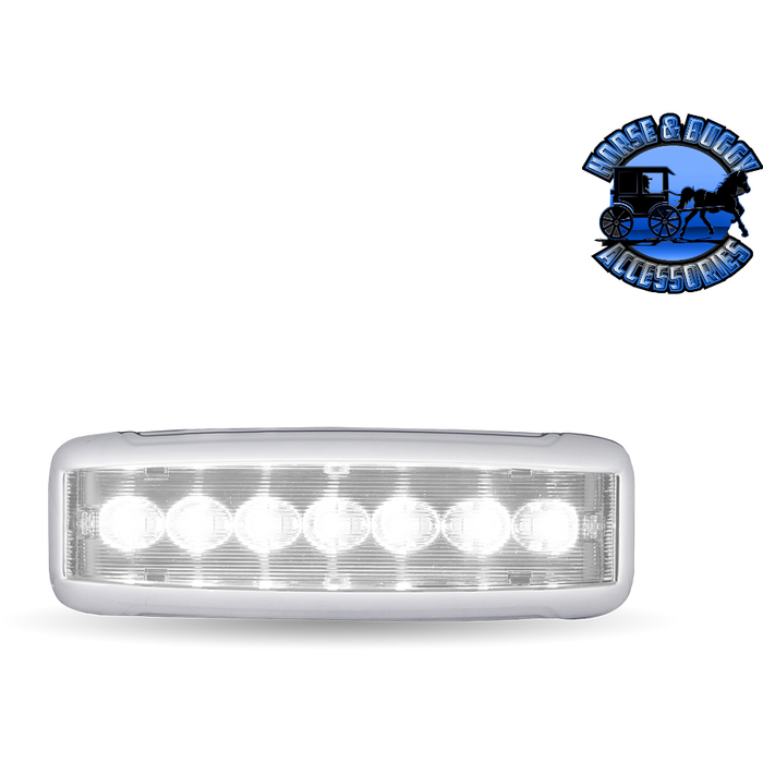 Light Gray Trux LED Interior Projector Dome Sleeper Light for Kenworth & Peterbilt 14 Diodes DOME LIGHT