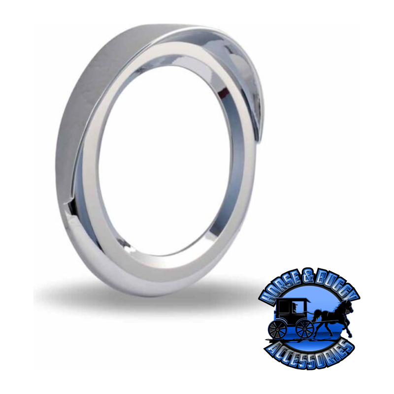 TBEZ-4CH5 4″ Lock On Round Bezel with Visor – Chrome ABS Plastic light bezel Gray