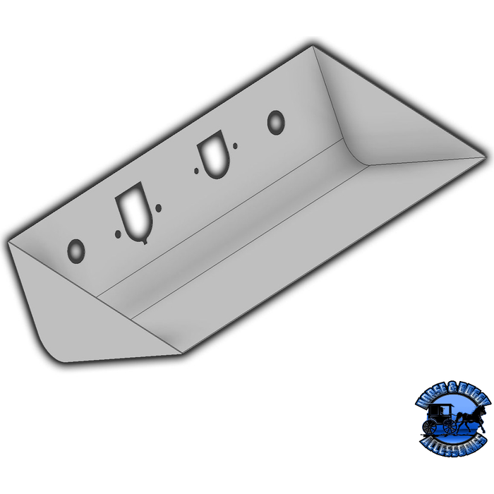Gray Recessed Airline Box -7-Design #8 304 Polished Stainless Steel (Choose Style) Trailer Air (1) 7-way & (1) 4/6-Way