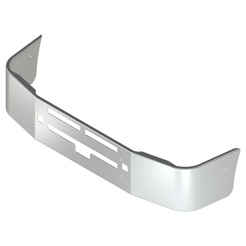 E-FH-0011-16 16'' KW T600 SET BACK AXLE BUMPER W/ VENT & BOLT & TOW HOLES(1987 & NEWER) Kenworth bumper Light Gray