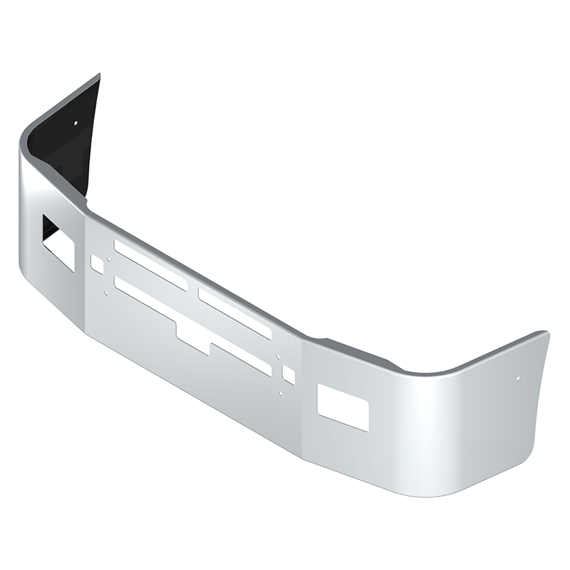 E-FH-2011-34 20'' KW-T600 SET BACK AXLE BUMPER  W/ FOG & VENT & TOW HOLES(87 & NEWER) Kenworth bumper Light Gray