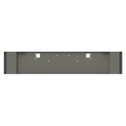 E-FJ-0010-06 1989 AND LATER KENWORTH W900S 18" TEXAS SQUARE 7 GA STEEL CHROME BOLT HOLES, TOW PIN HOLES Kenworth bumper Dim Gray