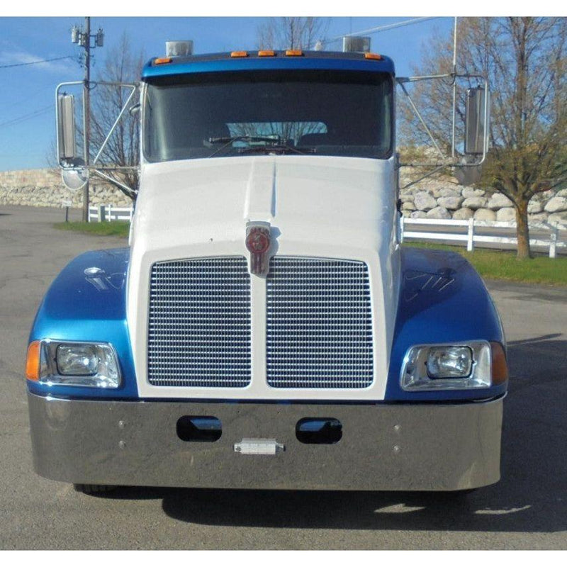 E-FL-0010-19 16'' KW T300 BUMPER SET FORWARD AXLE Kenworth bumper Dim Gray
