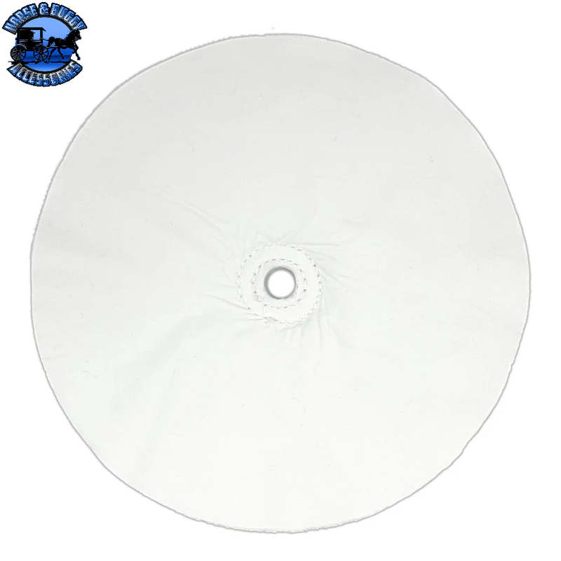 10" Full-Disc Center-Stitch Mirror Shine Buffing Wheels For Metal Finishing (Loose Ply with 1/2" Arbor Hole) (5 Pack) (Choose Ply)