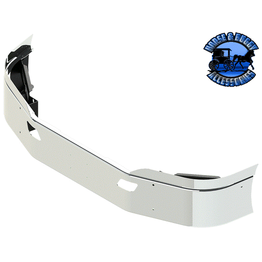 E-FV-0010-708 14" KW T680 SET BACK AXLE BUMPER W/ BOLT & TOW HOLES Kenworth bumper Light Gray