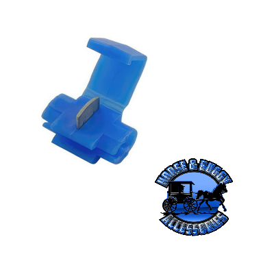 UP-98099 22-16 AWG Red Mid-Line Tap Connector w/ Stop, 6 Pcs. Steel Blue