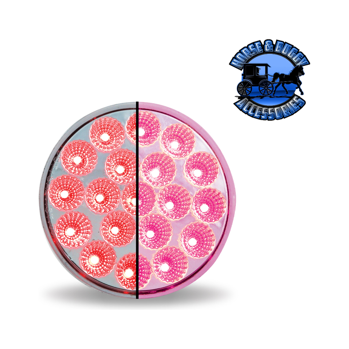 Thistle 4" Round Trux Dual Revolution LEDs (Choose Style and Color) 4" ROUND Red to Pink - 19 Diodes