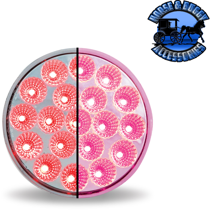 Thistle 4" Round Trux Dual Revolution LEDs (Choose Style and Color) 4" ROUND Red to Pink - #TLED-RPINK