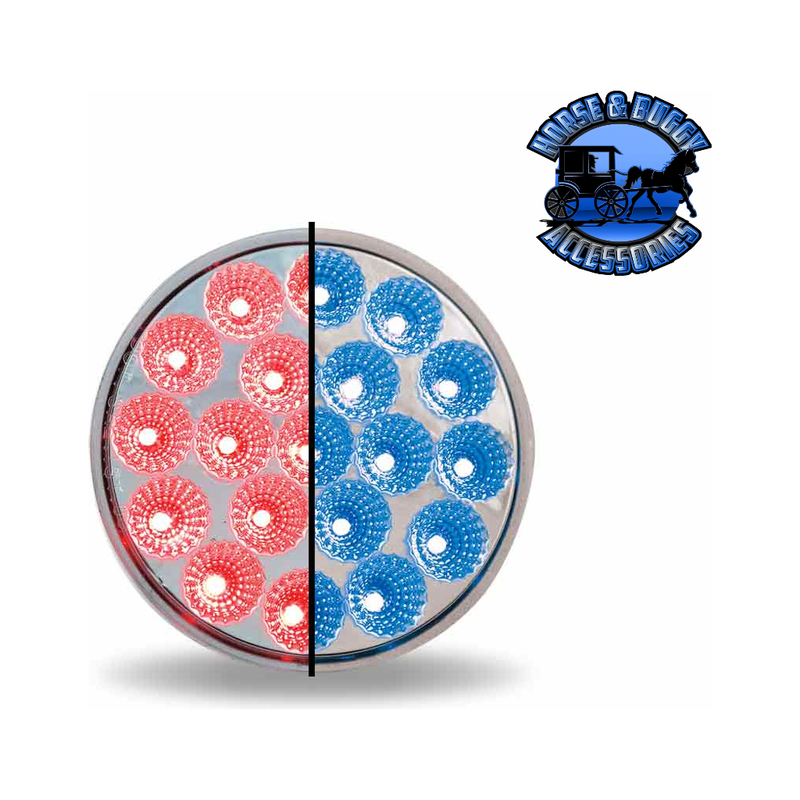 4" Round Trux Dual Revolution LEDs (Choose Style and Color) 4" ROUND Red to Blue - #TLED-4XRB Gray