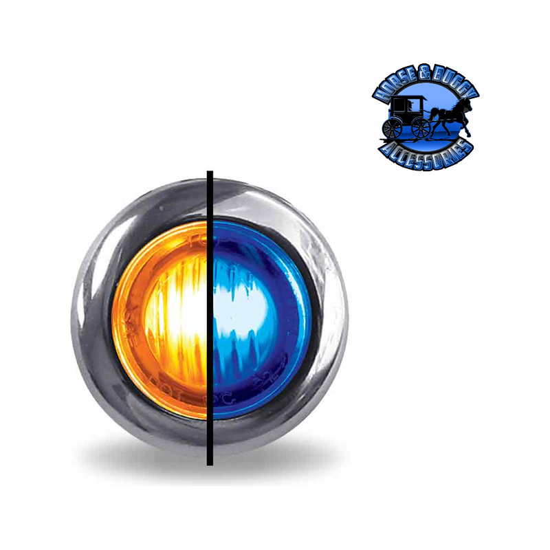 3/4" Trux Dual Revolution LEDs (Choose Color and Style) 3/4" Light 3/4″ Amber to Blue Round – 2 Diodes Gray