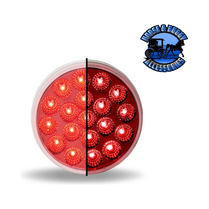 4" Round Trux Dual Revolution LEDs (Choose Style and Color) 4" ROUND Anodized Red to White - #TLED-AX4RW Firebrick