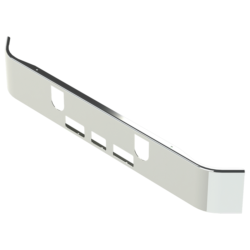 E-GJ-2210-18 14'' MACK CH SET FORWARD AXLE BUMPER 1994-2004 MACK BUMPER Light Gray