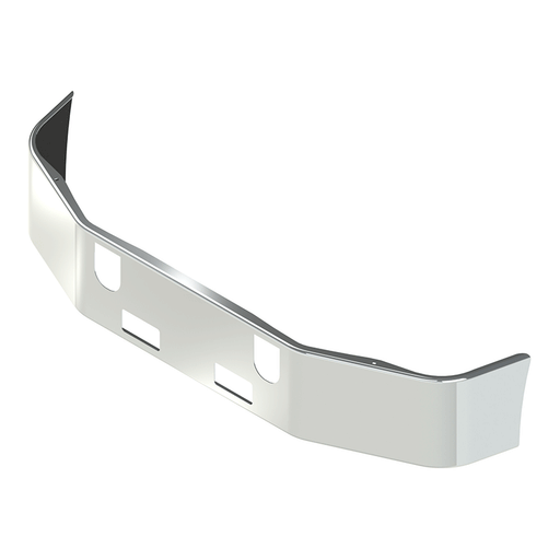 E-GL-2010-15 14'' MACK 613 SET BACK AXLE BUMPER W/ FOG LIGHT & STEP HOLES bumper Light Gray