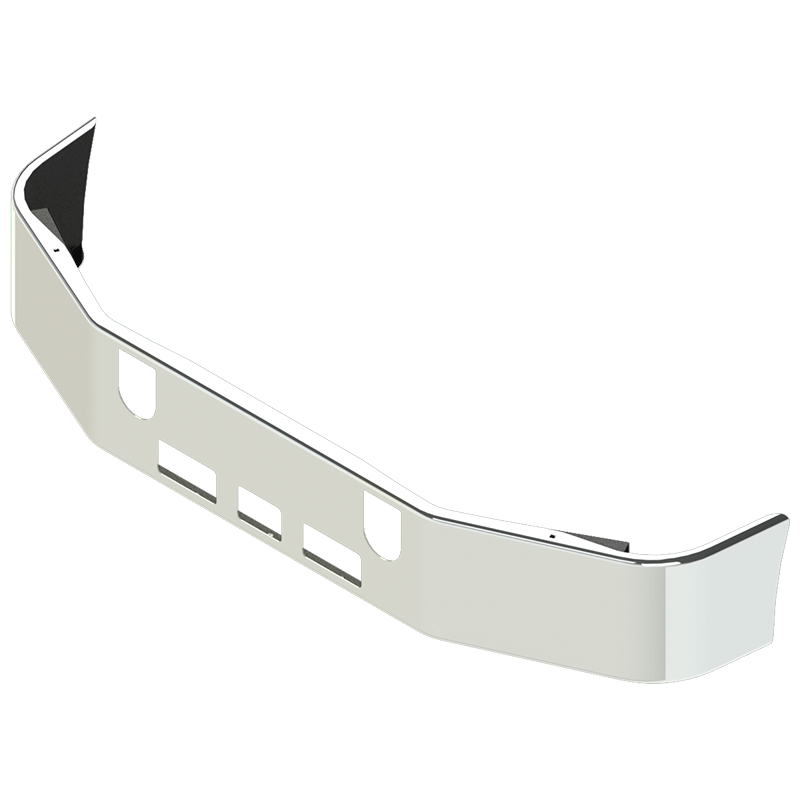 E-GL-2210-15 MACK 14" CH 613 SET BACK AXLE BUMPER (94-04) LIGHT HOLES, STEP HOLE, TOW HOLES MACK BUMPER Light Gray