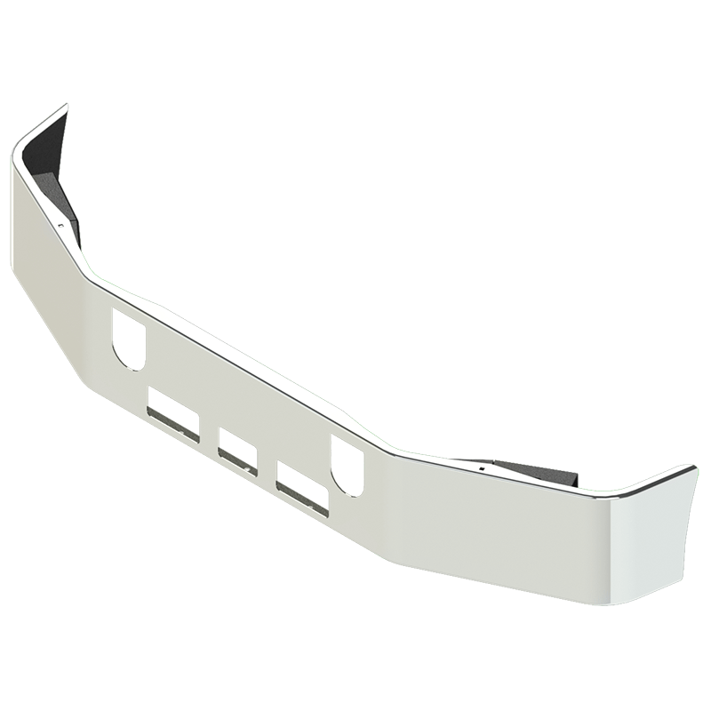 E-GM-2210-15 14" MACK CH 613 SET BACK AXLE TOW/STEP FOG LIGHT HOLE MACK BUMPER Light Gray