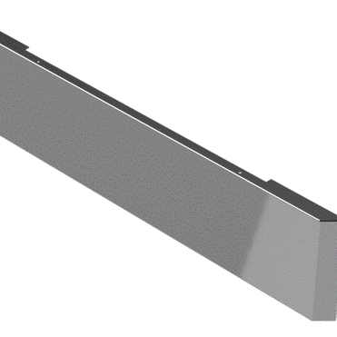 Slate Gray E-GO-0000-112-USX 16'' Mitered End blind mount bumper; (no holes) 388/389 (includes adapters) bumper