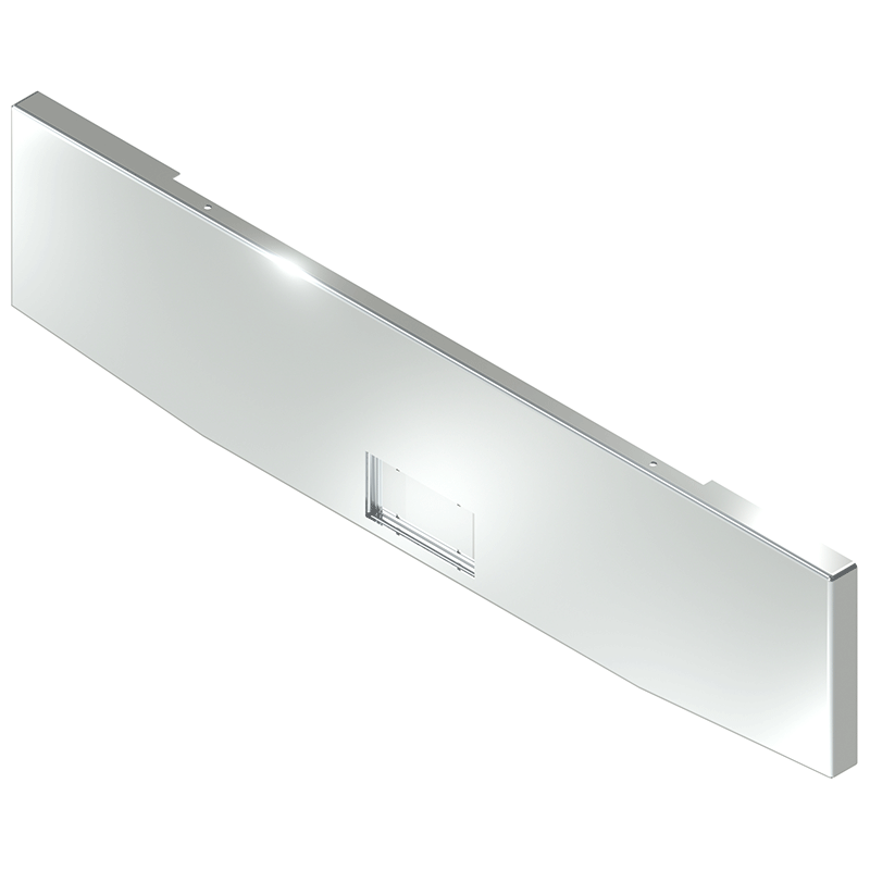 E-GO-0000-75-2T-UST 22'' TAPERED TO 20'' BLIND MOUNT BOXED BUMPER bumper Light Gray