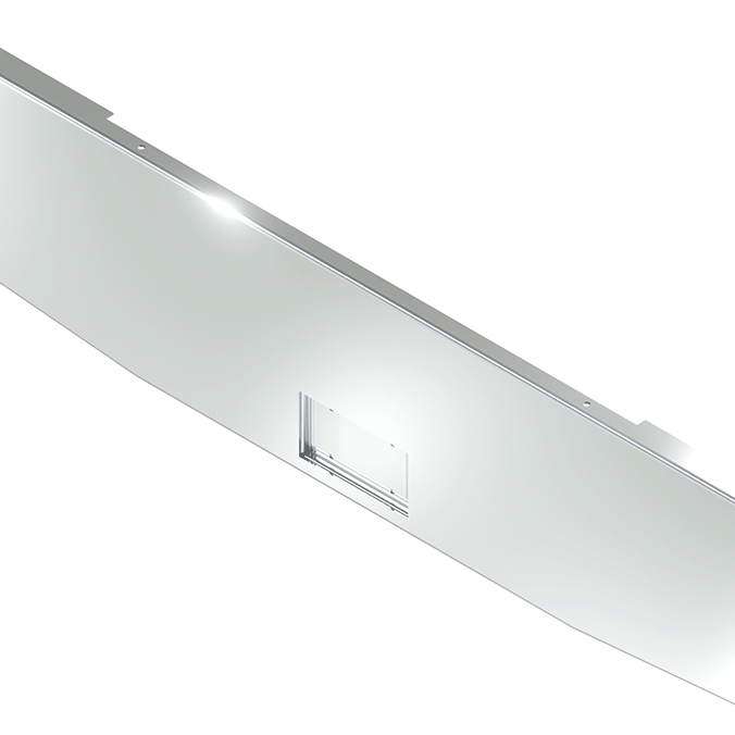 Light Gray E-GO-0000-75-2T-UST 22'' TAPERED TO 20'' BLIND MOUNT BOXED BUMPER bumper