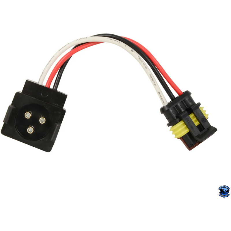 GRAND GENERAL 3-PIN LIGHT ADAPTER PLUG FROM ROUND 3-PIN TO (AMP STRAIGHT 3-PIN) 88095 Grand General Plug Tan