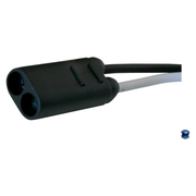 GRAND GENERAL DOUBLE FEMALE BULLET LIGHT PLUG WITH 2 WIRES #88105 Grand General Plug Black