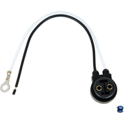 GRAND GENERAL ROUND 2 PRONG PLUG Grand General Plug 6" Lead wires w/ground ring Dark Slate Gray