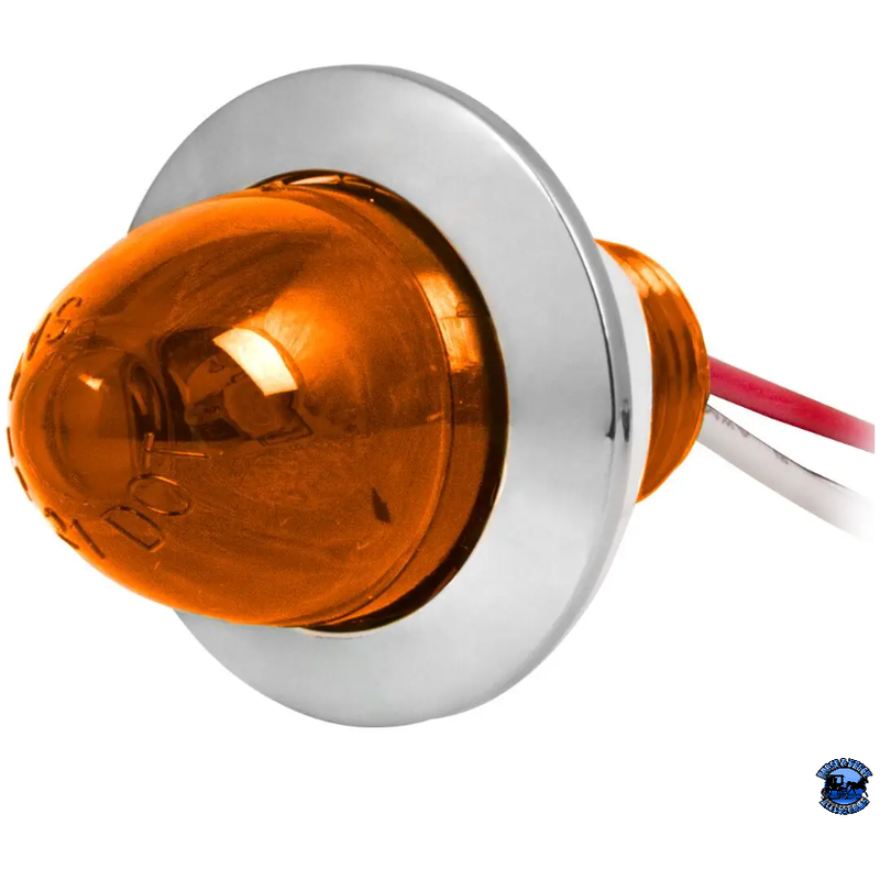 Grand General 1" Mini Push/Screw watermelon LED  Light With Chrome Plastic Bezel watermelon sealed led Amber/Amber,Amber/Clear,Red/Red,Red/Clear,White/Clear,Blue/Blue,Blue/Clear,Green/Green,Green/Clear Saddle Brown