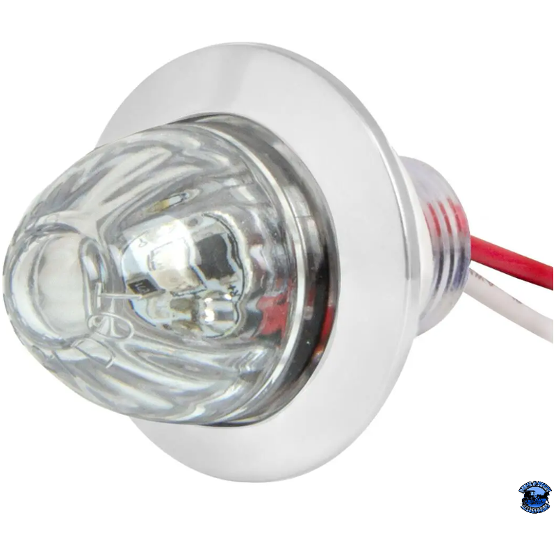 Grand General 1" Mini Push/Screw watermelon LED  Light With Chrome Plastic Bezel watermelon sealed led Amber/Amber,Amber/Clear,Red/Red,Red/Clear,White/Clear,Blue/Blue,Blue/Clear,Green/Green,Green/Clear Light Gray