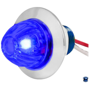 Grand General 1" Mini Push/Screw watermelon LED  Light With Chrome Plastic Bezel watermelon sealed led Blue/Blue Royal Blue