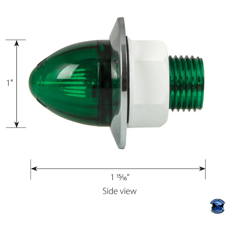 Grand General 1" Mini Push/Screw watermelon LED  Light With Chrome Plastic Bezel watermelon sealed led Amber/Amber,Amber/Clear,Red/Red,Red/Clear,White/Clear,Blue/Blue,Blue/Clear,Green/Green,Green/Clear Light Gray