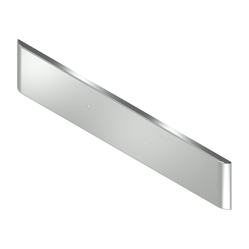 E-GT-0000-06 18'' MACK ROLLED BUMPER W/  BOLT HOLE ONLY (NO TOW) MACK BUMPER Light Gray