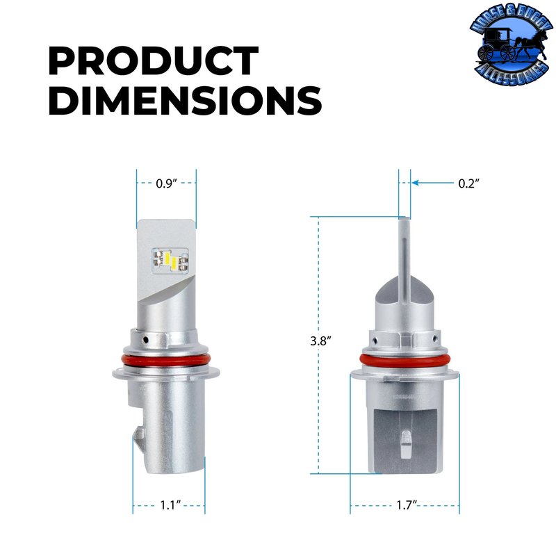 SB-GTHL-9007 9007/HB5 LED BULBS - DUAL BEAM - FANLESS - 5,000 LUMENS/SET - 6500K