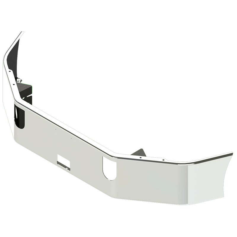 E-GW-0210-16 16'' MACK BUMPER W/TOW, BOLT &STEP HOLE 2005 + CXN613 & 2007+ CXP613 MACK BUMPER Light Gray