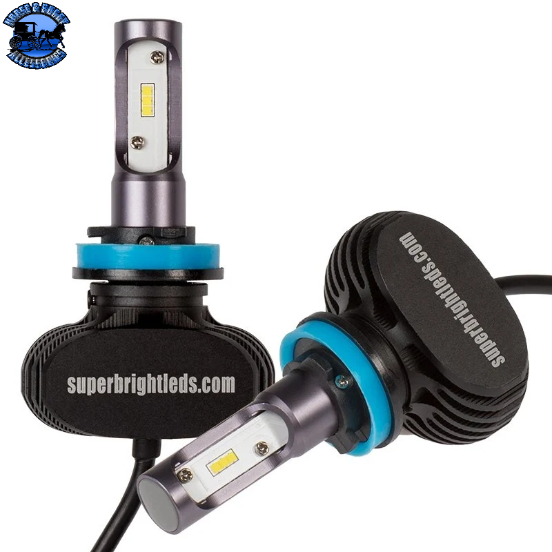 KIT DE CONVERSIÓN DE FAROS LED SIN VENTILADOR/LUCES ANTINIEBLA H9/H11/CONDUCTORES INTERNOS (400 LÚMENES) BLANCO FRIO